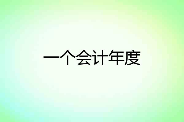 一个会计年度