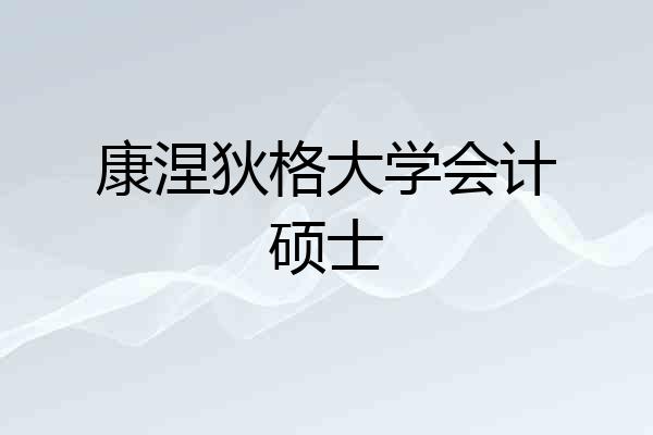 康涅狄格大学会计硕士