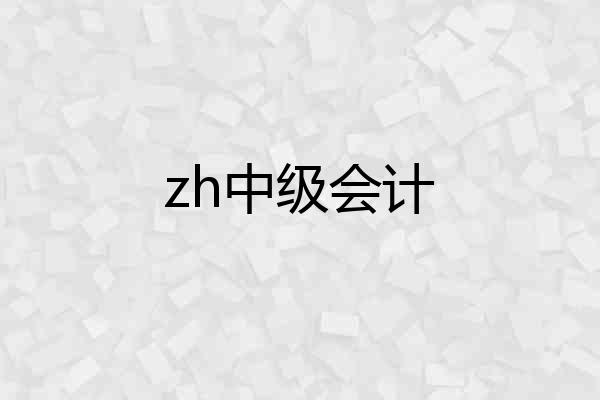 zh中级会计