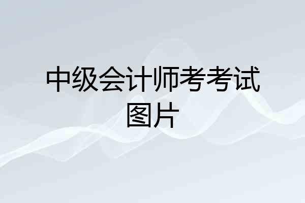 中级会计师考考试图片