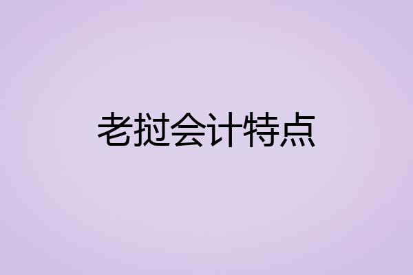 老挝会计特点