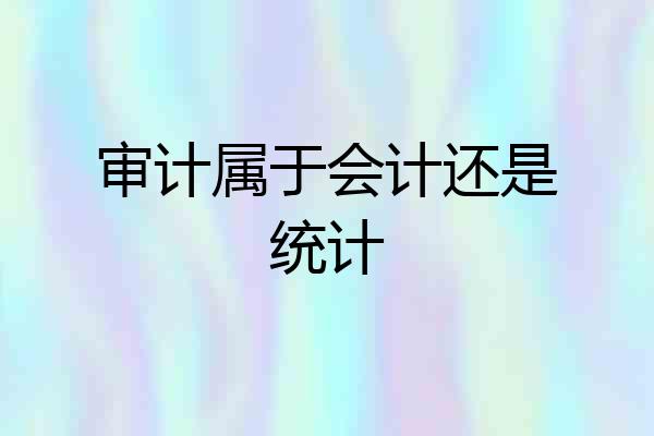 审计属于会计还是统计