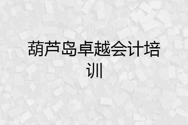 葫芦岛卓越会计培训