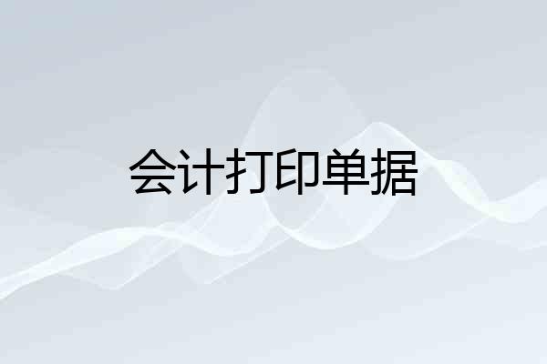 会计打印单据