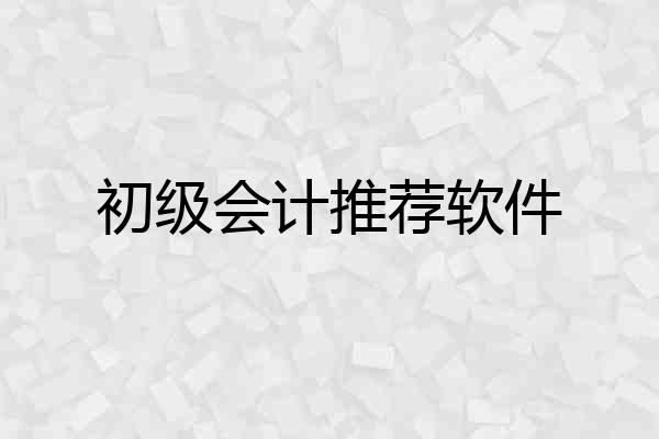 初级会计推荐软件