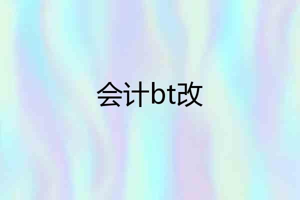 会计bt改