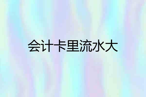 会计卡里流水大