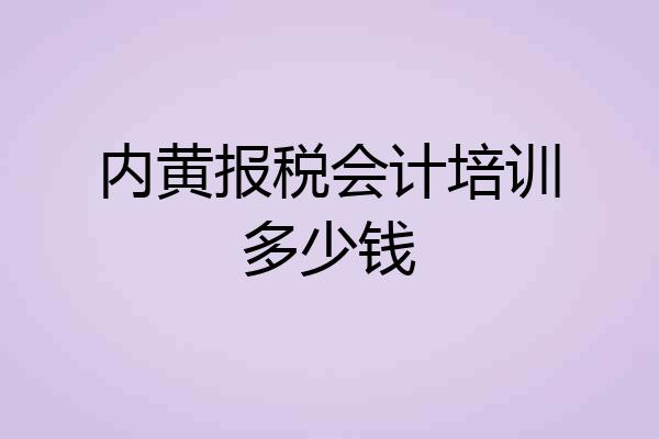 内黄报税会计培训多少钱