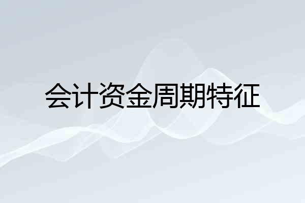 会计资金周期特征