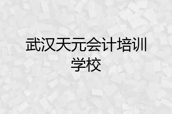 武汉天元会计培训学校
