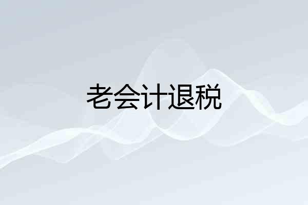 老会计退税