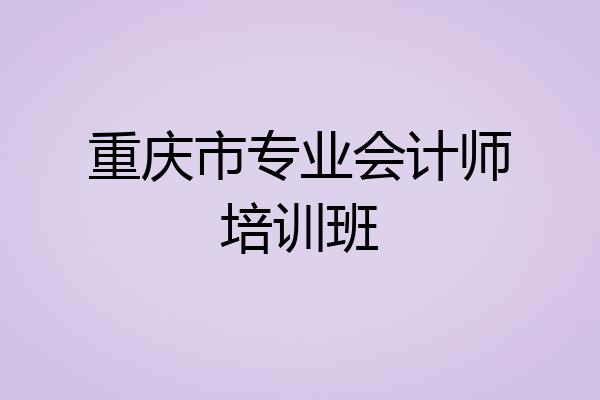重庆市专业会计师培训班