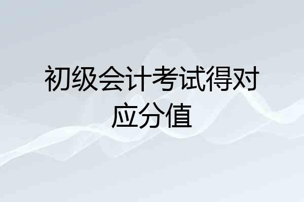 初级会计考试得对应分值