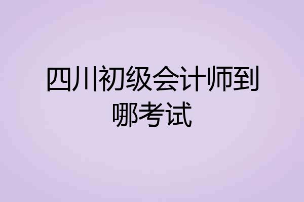 四川初级会计师到哪考试