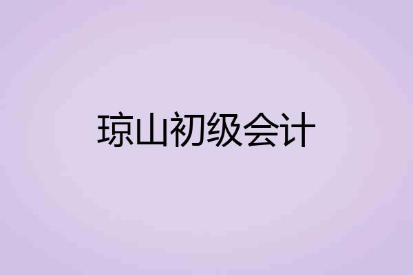 琼山初级会计