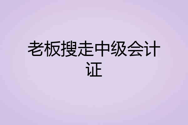 老板搜走中级会计证