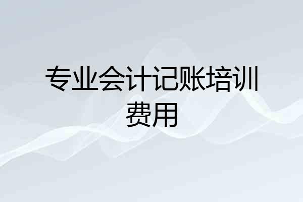 专业会计记账培训费用