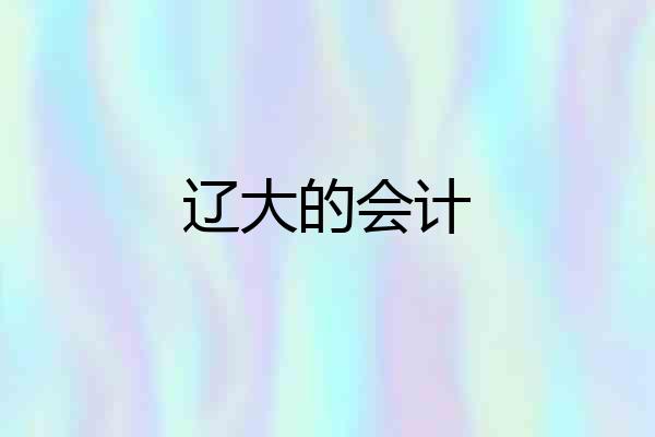 辽大的会计
