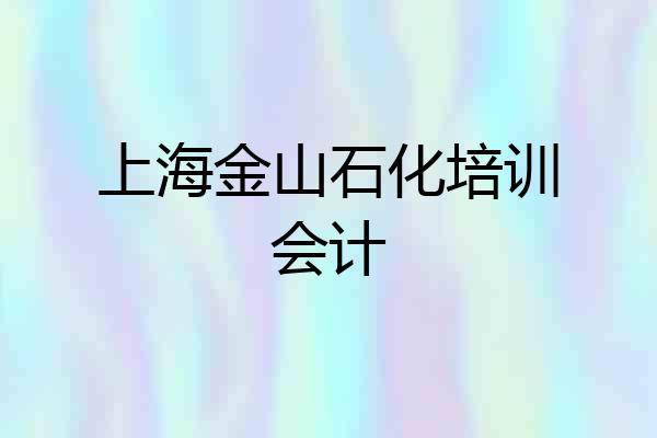 上海金山石化培训会计