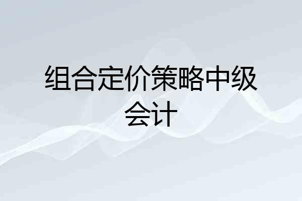 组合定价策略中级会计