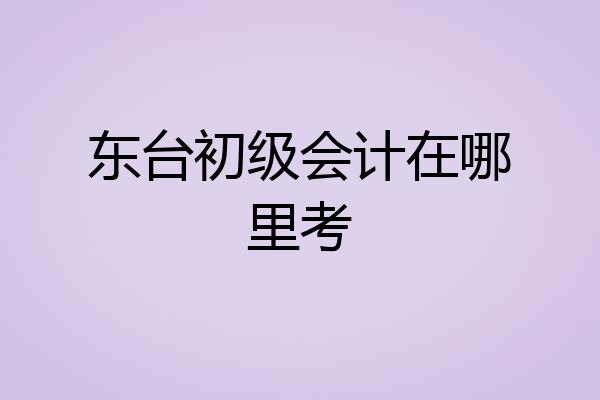 东台初级会计在哪里考