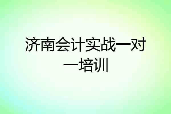 济南会计实战一对一培训