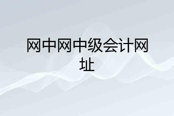 网中网中级会计网址
