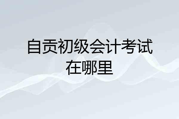自贡初级会计考试在哪里