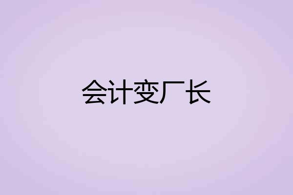 会计变厂长