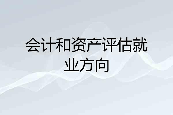 会计和资产评估就业方向
