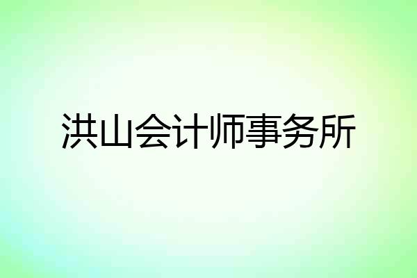 洪山会计师事务所