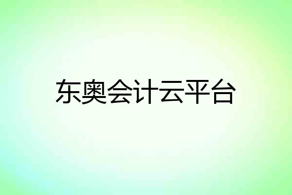 东奥会计云平台