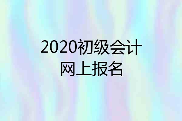 2020初级会计网上报名
