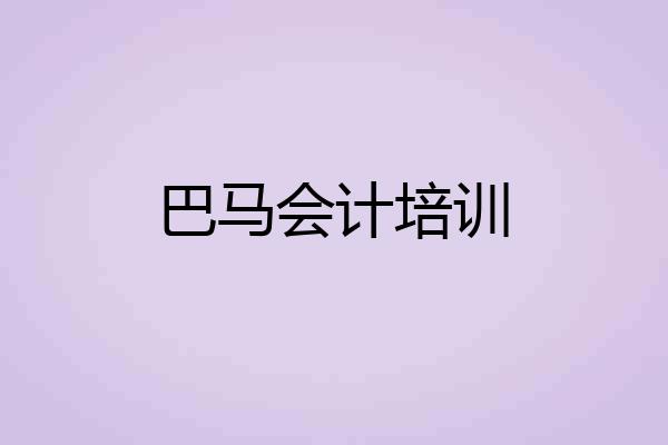 巴马会计培训