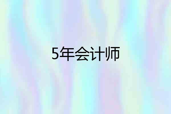 5年会计师