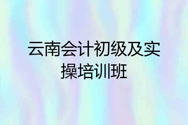 云南会计初级及实操培训班