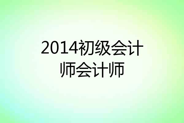 2014初级会计师会计师