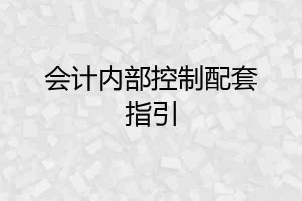 会计内部控制配套指引