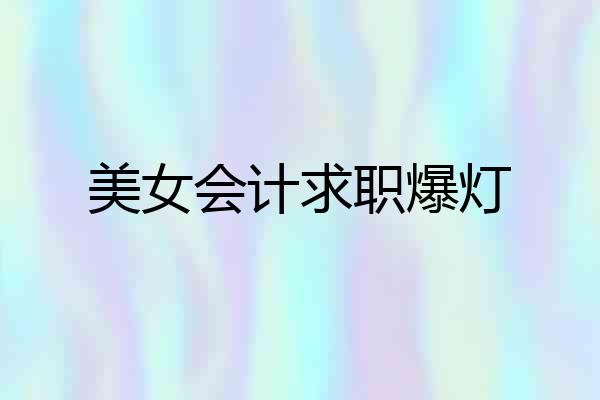 美女会计求职爆灯