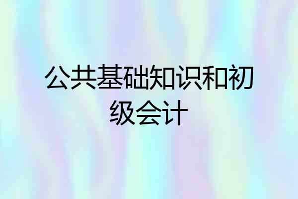 公共基础知识和初级会计