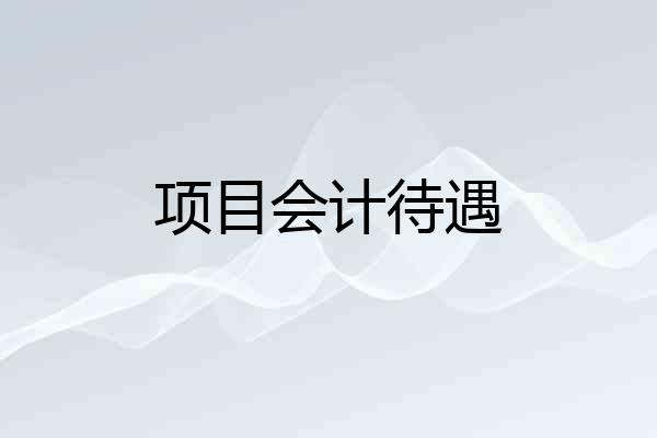 项目会计待遇