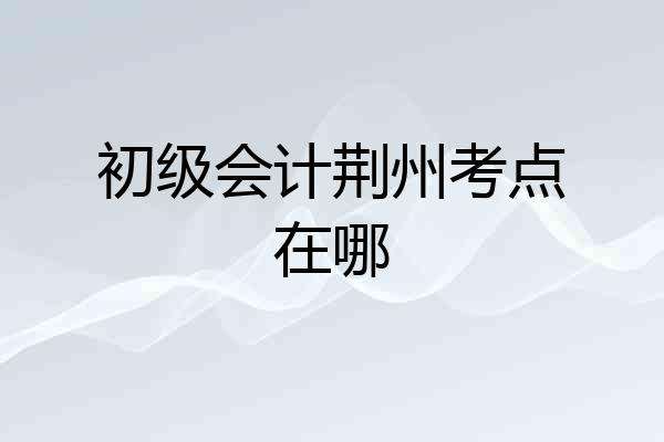 初级会计荆州考点在哪