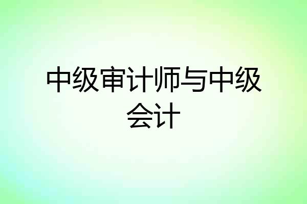 中级审计师与中级会计