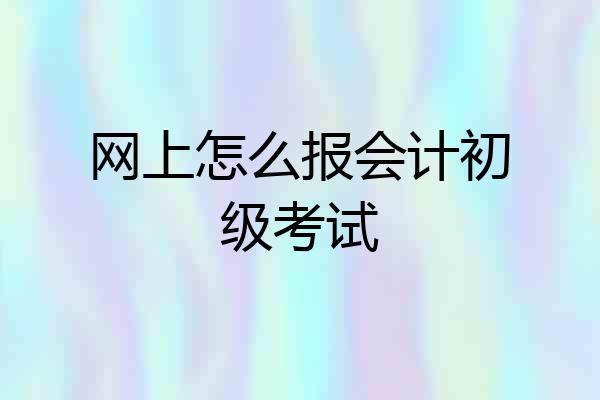 网上怎么报会计初级考试