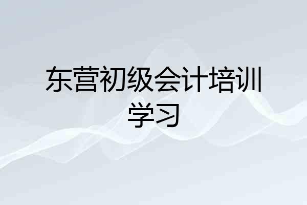 东营初级会计培训学习