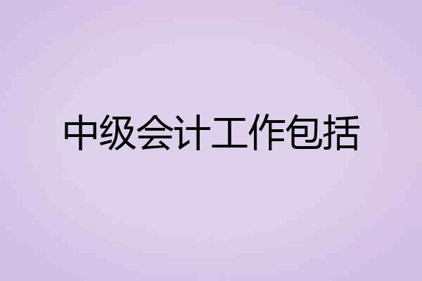 中级会计工作包括