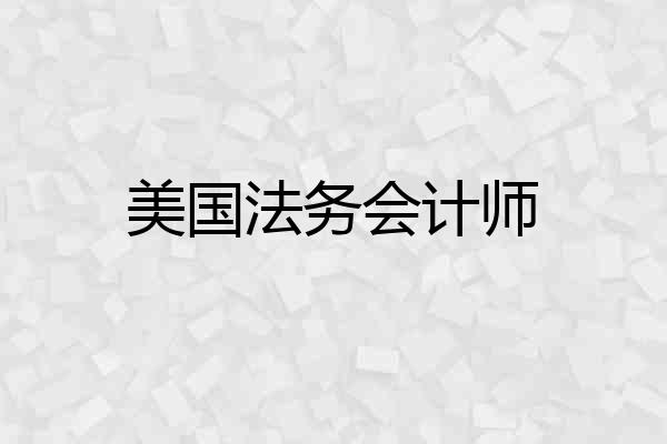 美国法务会计师