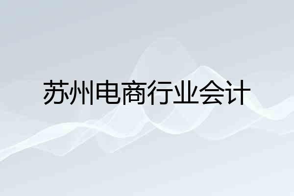 苏州电商行业会计