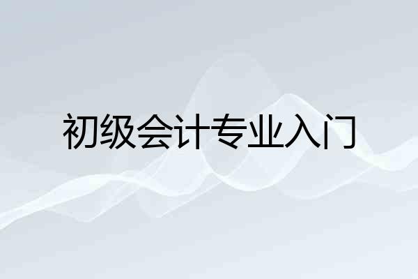 初级会计专业入门
