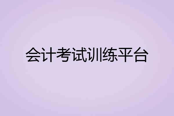会计考试训练平台